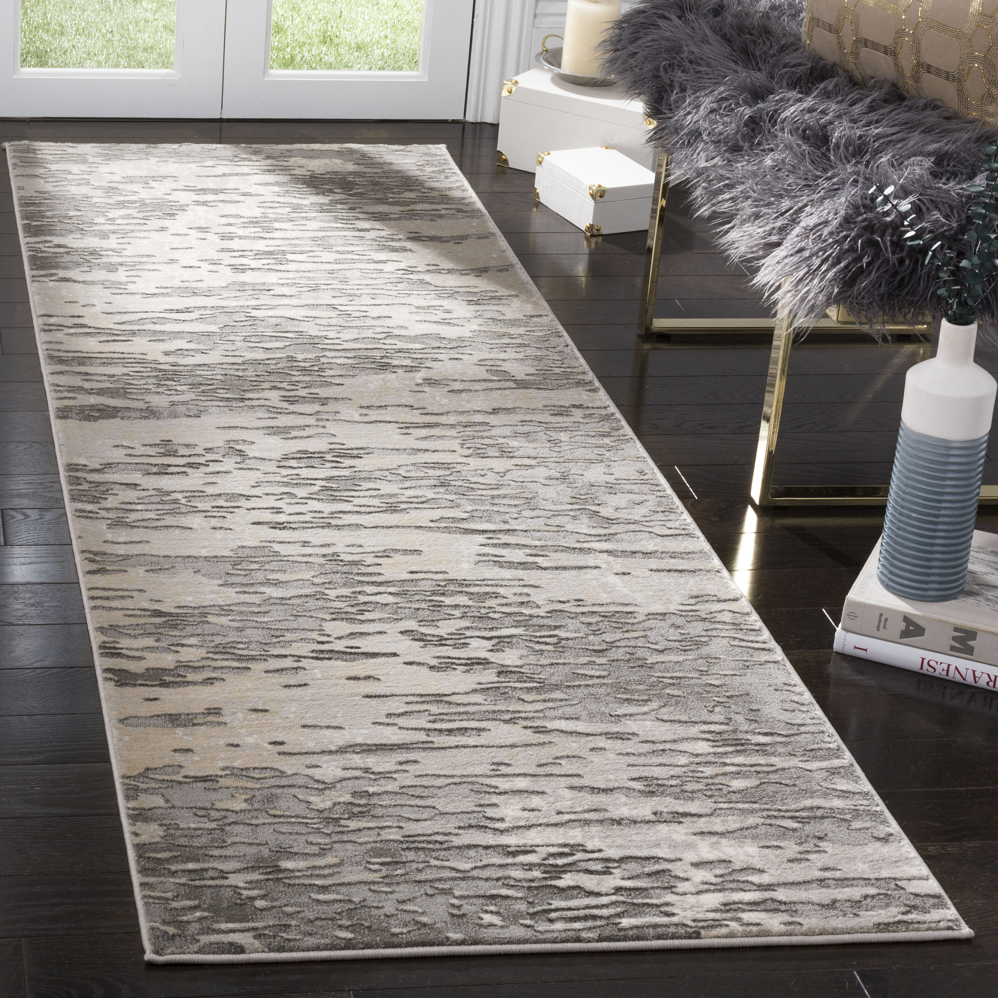 Safavieh Power Loomed Meadow Collection Grey Area Rugs – MDW176F