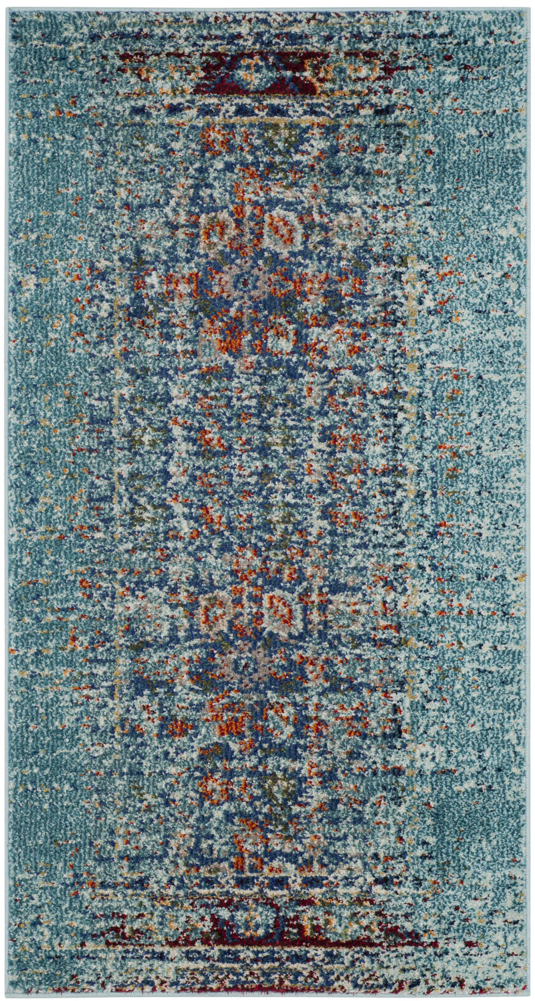 Safavieh Blue / Multi Classic Texture Vintage Area Rug MNC208J