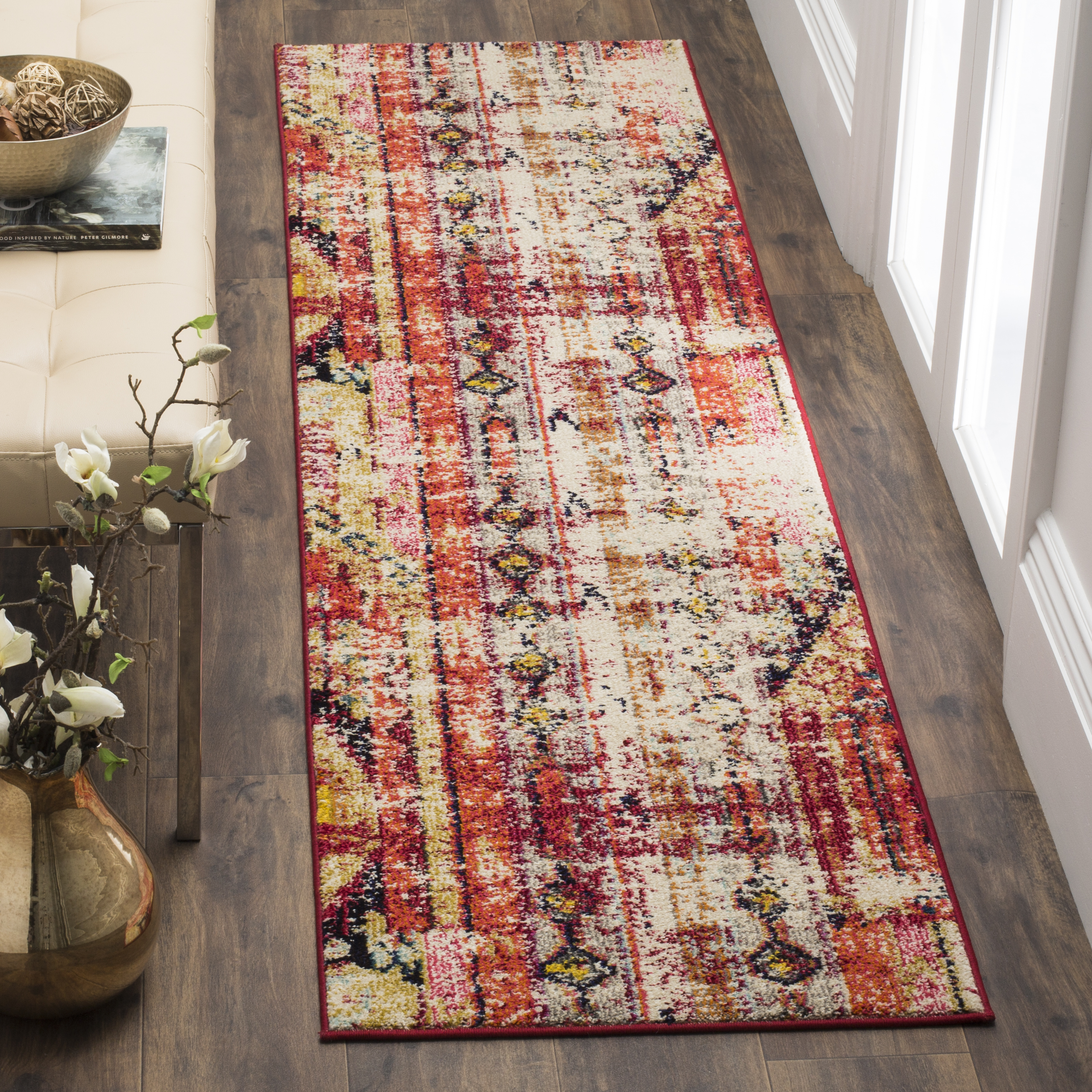 Safavieh Classic Texture Magenta / Multi Vintage Area Rug MNC222D