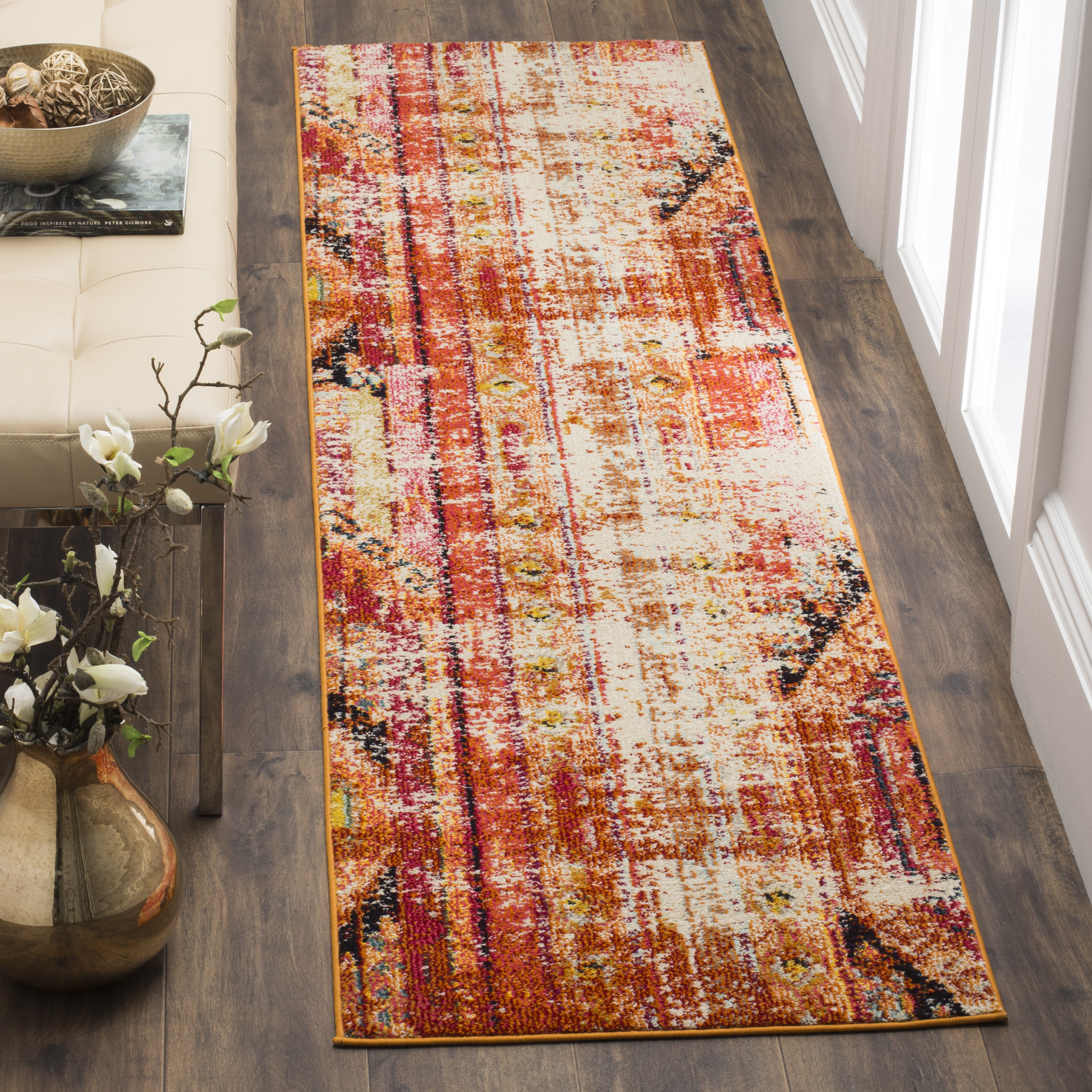 Safavieh Classic Texture Orange / Multi Vintage Area Rug MNC222H
