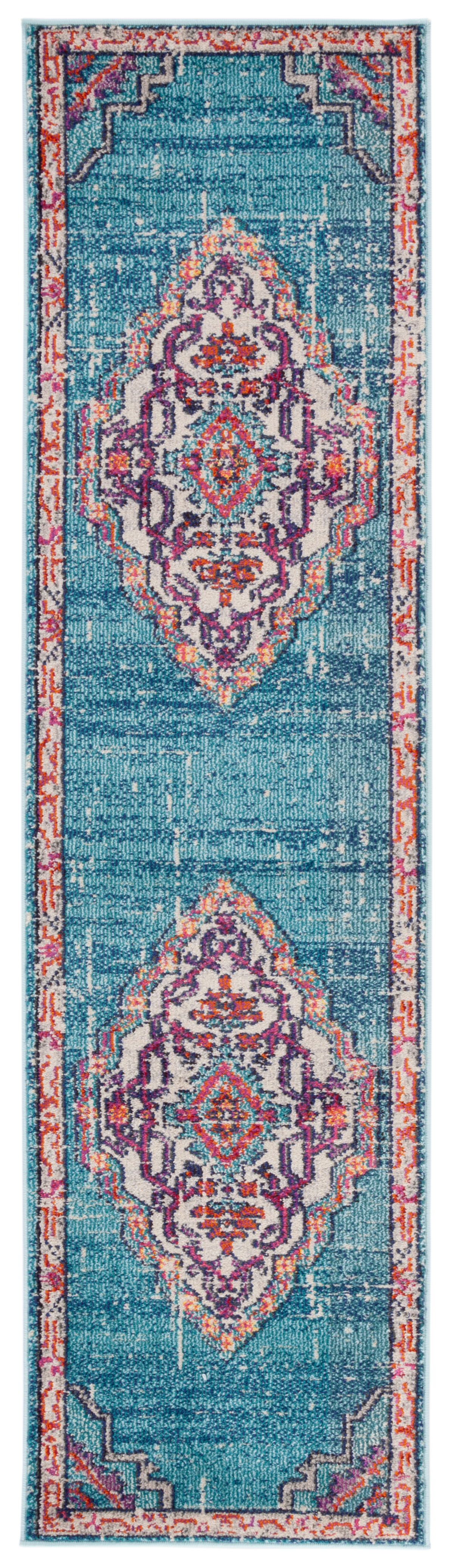 Safavieh Classic Texture Blue / Multi Vintage Area Rug MNC254J
