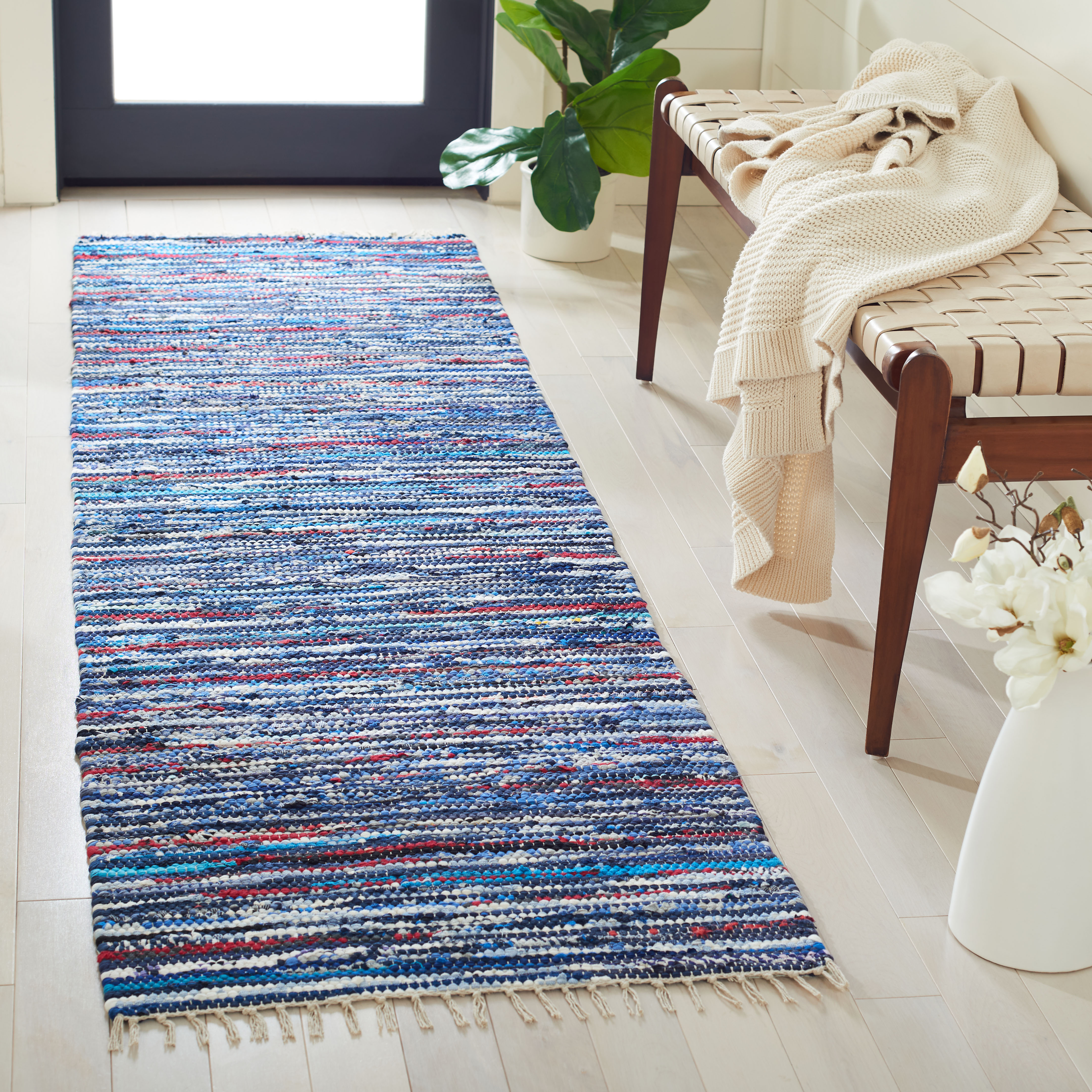 Safavieh Rag Rug BLUE / MULTI 2'-3" X 10' Runner - RAR128B-210 main product image