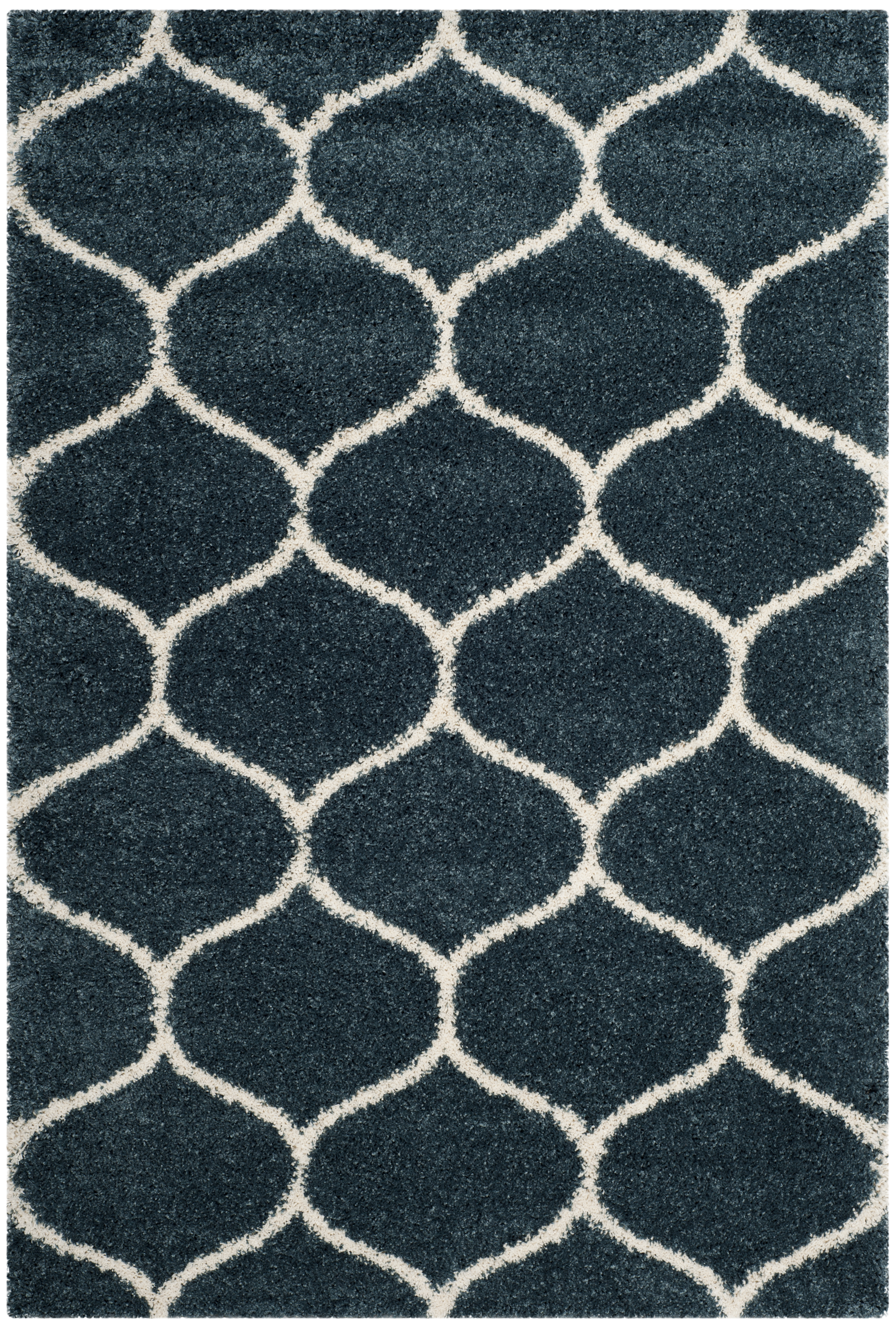 Safavieh Power Loomed Hudson Shag Slate Blue / Ivory Area Rugs – SGH280L