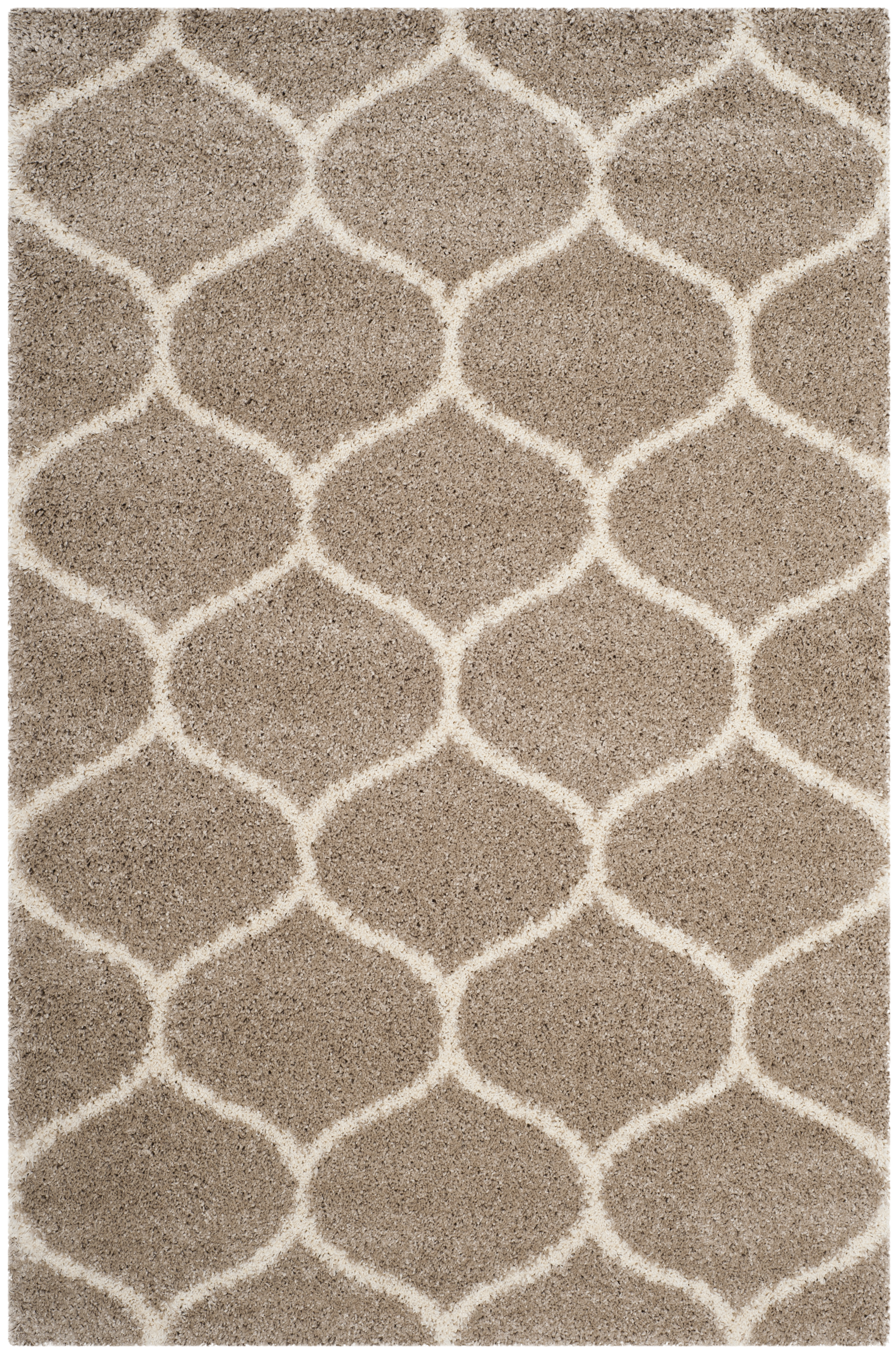 Safavieh Power Loomed Hudson Shag Beige / Ivory Area Rugs – SGH280S