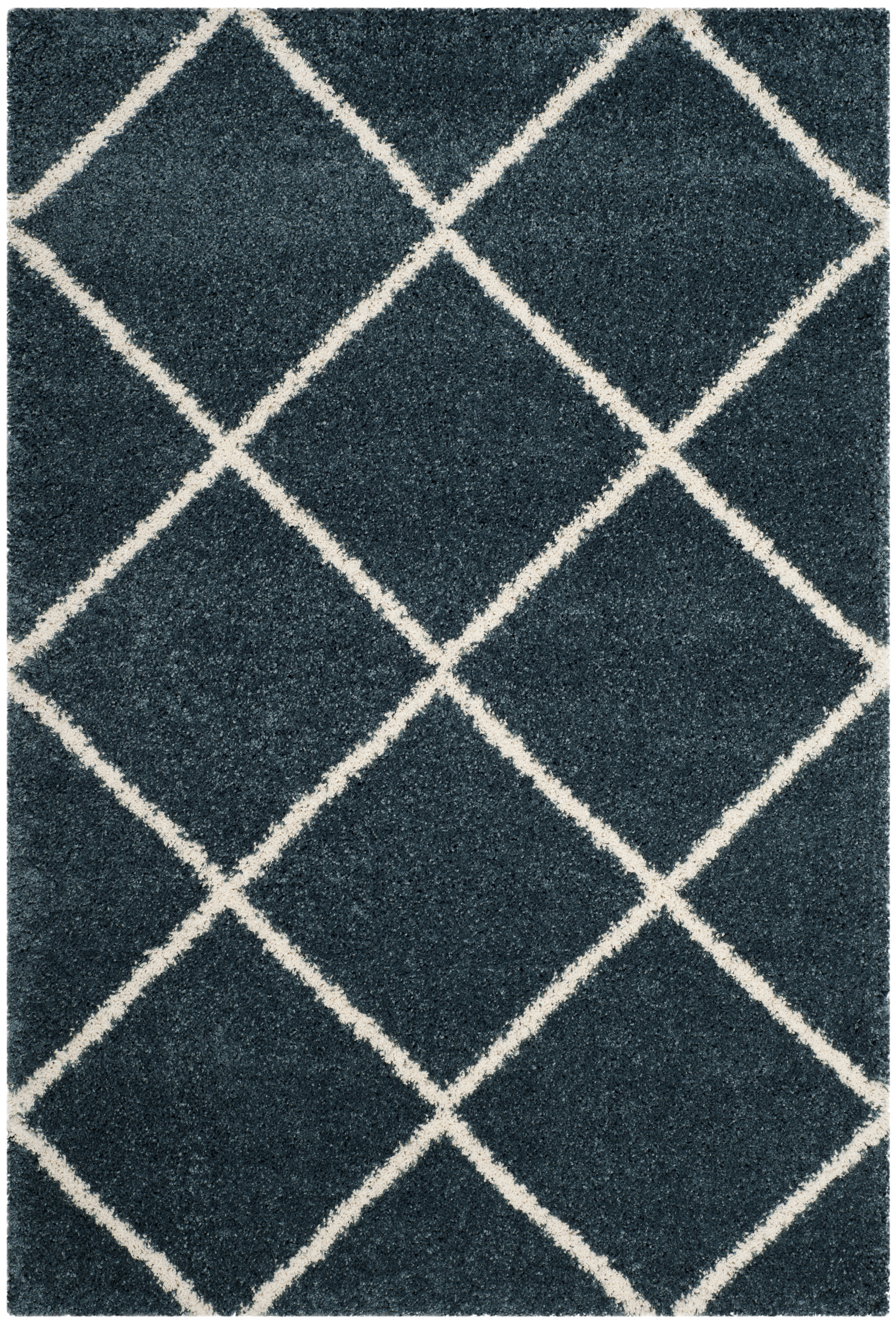 Safavieh Power Loomed Hudson Shag Slate Blue / Ivory Area Rugs – SGH281L