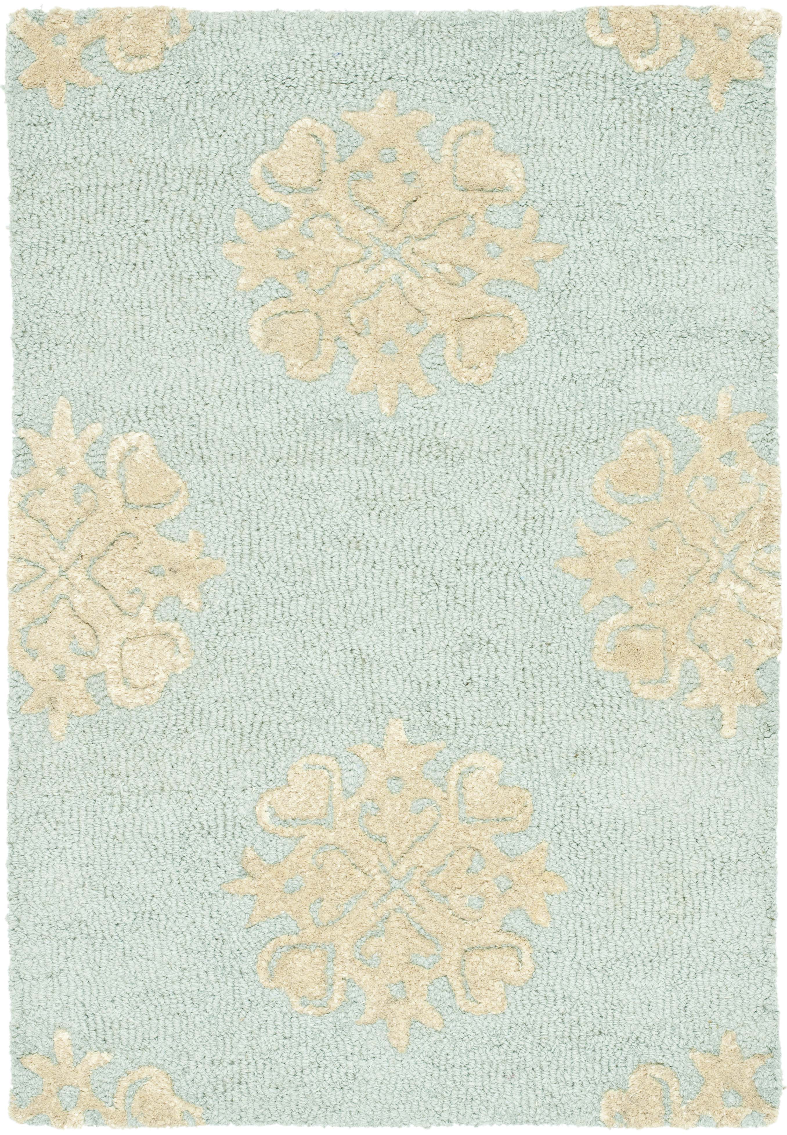 Light Blue / Beige Safavieh Soho Wool Area Rug SOH213B
