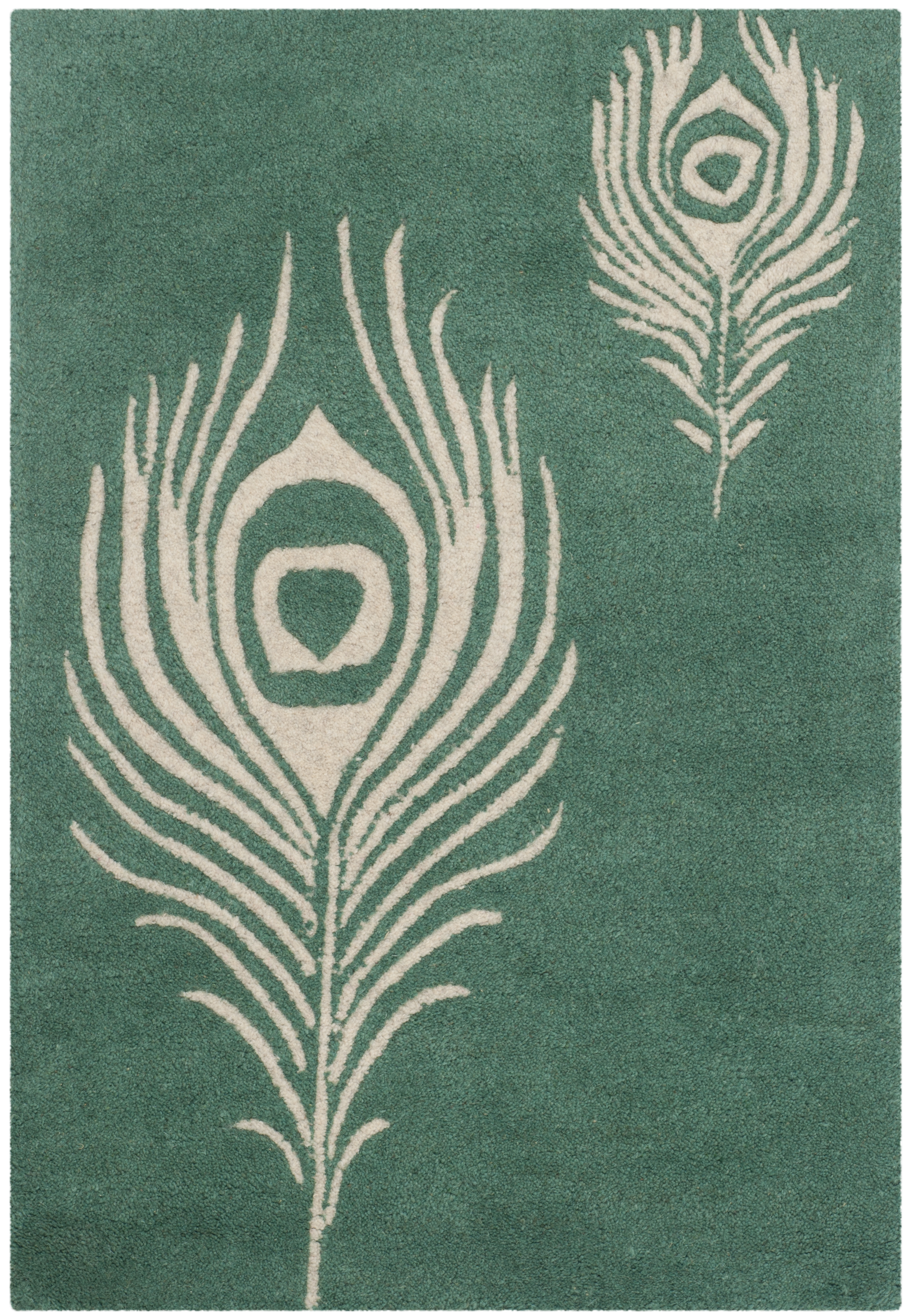 Teal / Ivory Safavieh Soho Wool Area Rug SOH704T