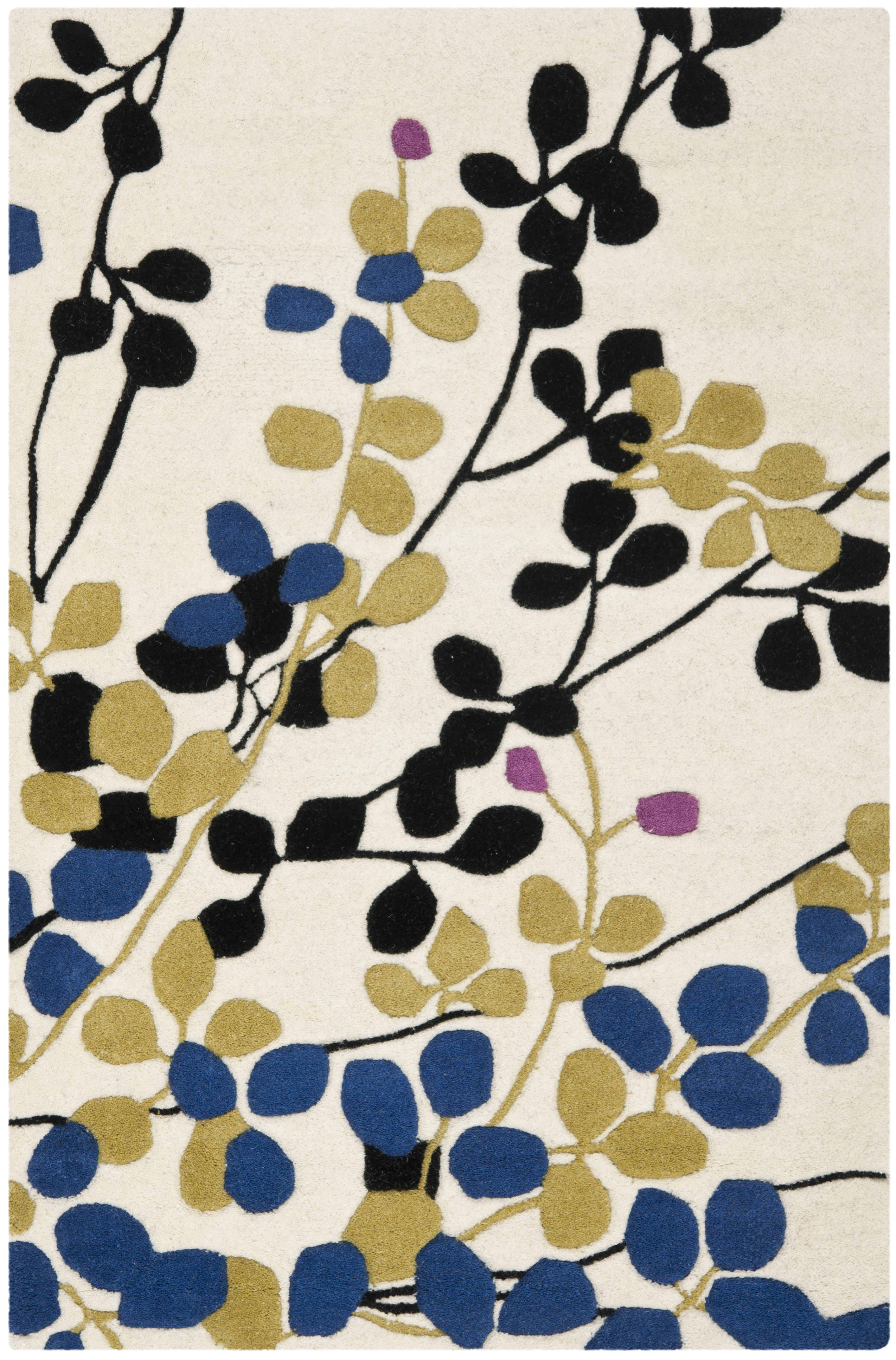 Ivory / Multi Safavieh Soho Wool Area Rug SOH710A