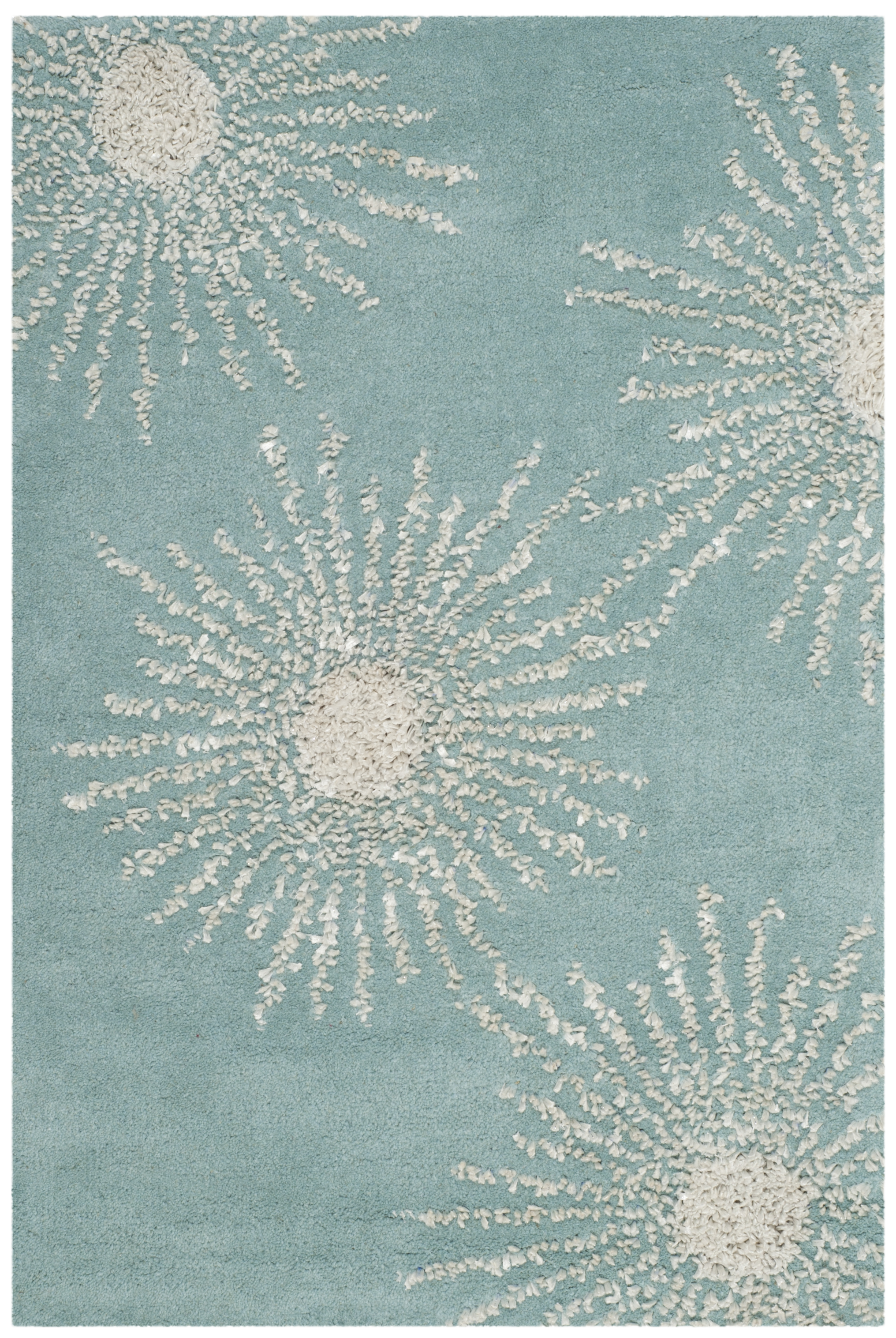 Light Teal / Multi Safavieh Soho Wool Area Rug SOH712T